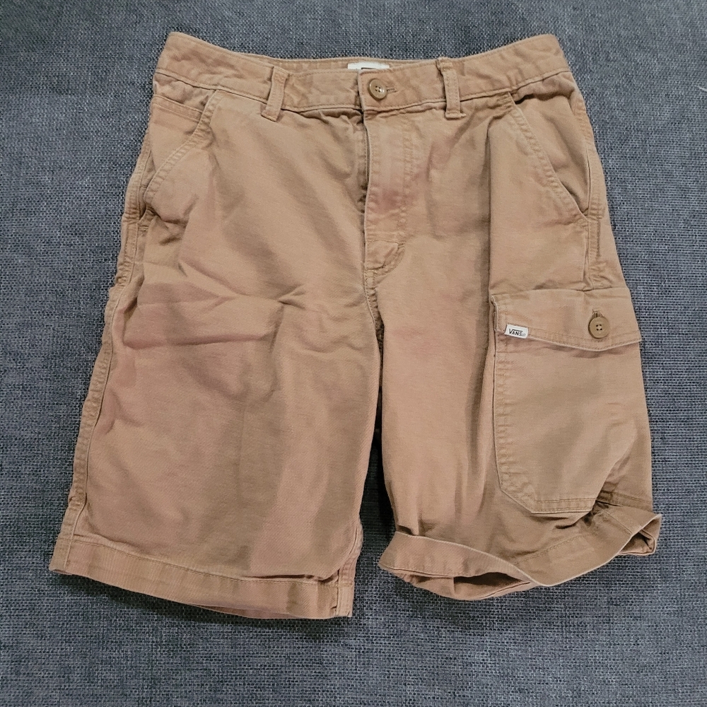 Vans Tan Cargo Shorts Durable Cotton Blend